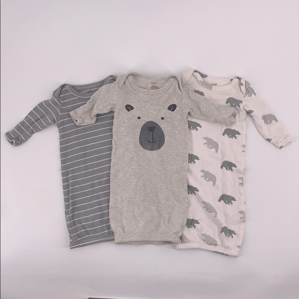 NWOT Organic Cotton Sleeper Gown Set